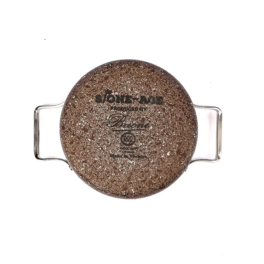 Stone-Age Terra 20 cm Çizilmez Yanmaz Yapışmaz İndüksiyonlu Derin Tencere - 5