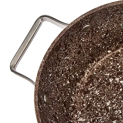 Stone-Age Terra 20 cm Çizilmez Yanmaz Yapışmaz İndüksiyonlu Derin Tencere - 4