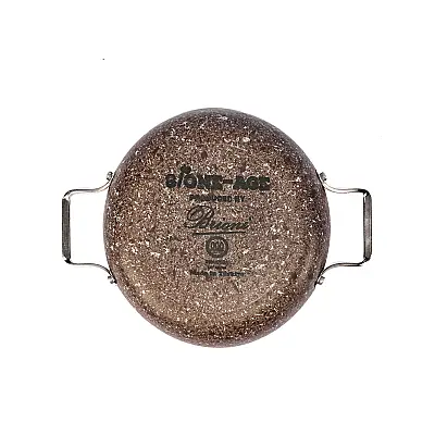 Stone-Age Terra 22 cm Çizilmez Yanmaz Yapışmaz İndüksiyonlu Sahan - 4