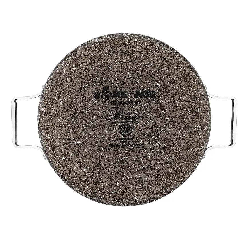 Stone-Age Terra 30 cm Çizilmez Yanmaz Yapışmaz İndüksiyonlu Basık Tencere - 4