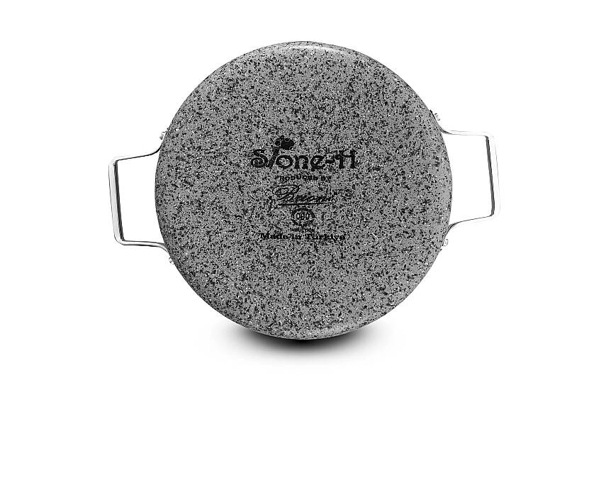 Stone-Age Çizilmez Yanmaz Yapışmaz 28 Cm Basık Tencere - 4